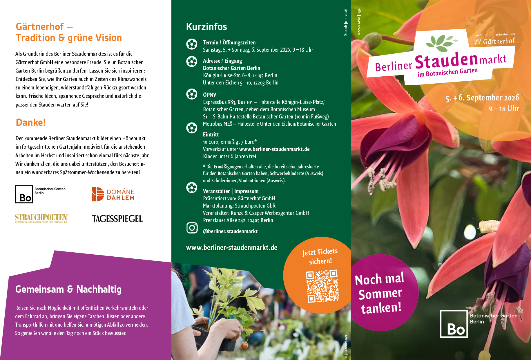 Wir sind auf den Berliner Staudenmarkt 2026 dabei! Stand 26